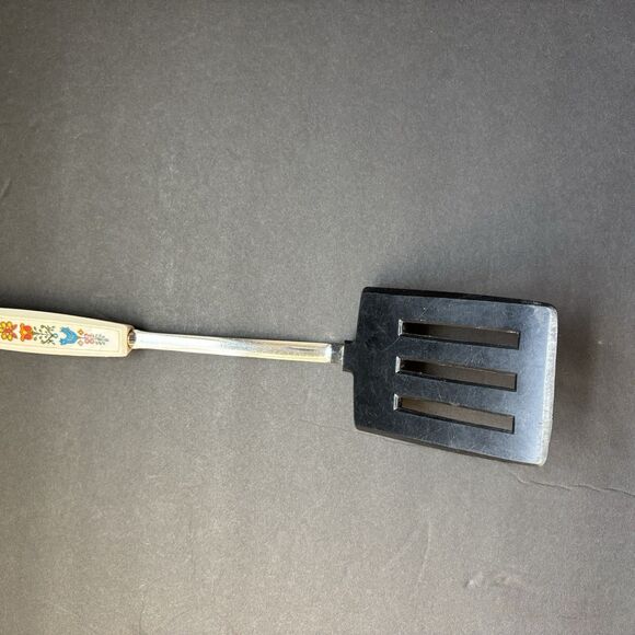 VtG Floral Friendship Slotted Spatula Turner 13" Retro Kitchen Utensil Rare - Picture 4 of 10